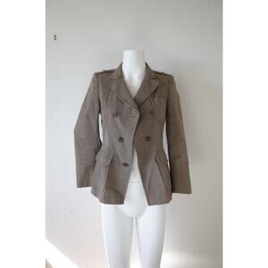 Balenciaga Army Green Double Breasted Blazer Jacket 36